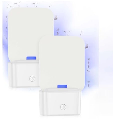 Bubbacare Piège à Moustique 2 Pièces, Piege Moustique, Anti Moucherons Interieur, Attrape Moucheron Interieur, avec 10 Plaques, pour Mouches des Fruits, Moustiques, Moucherons, Mites