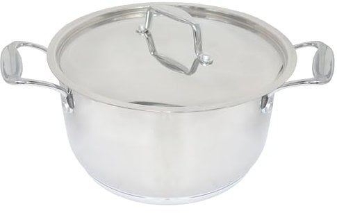 New Stainless Steel Stock Pot with Lid, Double Handles, Sauce Pot, Cooking Pot, Induction-Safe,24cm, 28cm, 30cm, 32cm (32cm (13.6L))