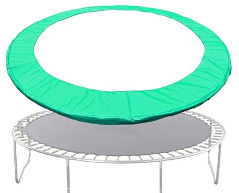 Trampolin Randabdeckung Ø 305cm Ersatz Federabdeckung Trampolin Sicherheitsmatte Reißfest UV-beständig Randschutz Trampolinzubehör, Grün