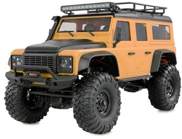 Amewi AMXRock Mini-D90 Scale Crawler 4WD 1:16 RTR gelb inkl. Fernsteuerung, Akku, Ladekabel