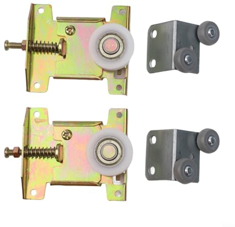 Homeponnew Rodillos de puerta corredera para armarios y armarios con para ruedas de ranura en U, polea de armario diseñada para un funcionamiento silencioso y estable de puerta corredera