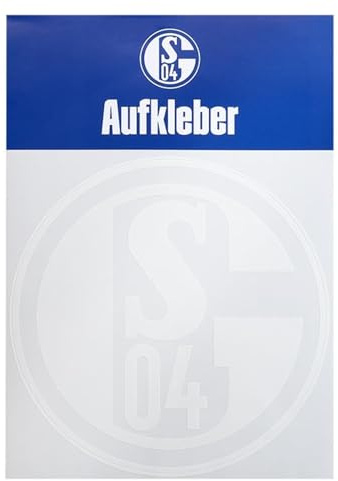 FC Schalke 04 Autoaufkleber Logo Weiß | 8 cm | Aufkleber | Sticker S04