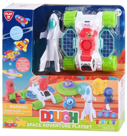 PlayGo Knete Spielzeug Weltraum Abenteuer Set mit 4 Knetdosen