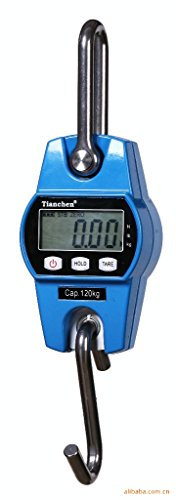Mini-Waage für Küchen-Kran, LCD-Anzeige, hohe Genauigkeit, elektronische Waage, Kranwaage, digital, hängende Waage, CE 60 kg blau
