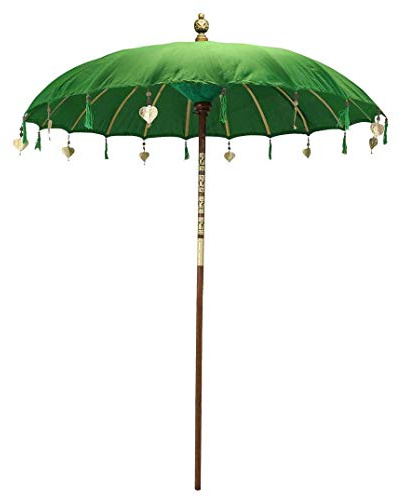 Oriental Galerie Bali Sonnenschirm Balinesischer Schirm Garten Baumwolle Sonnenschutz Handarbeit Retro Vintage Dekoschirm 2-teilig ca.180 cm