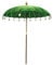 Oriental Galerie Bali Sonnenschirm Balinesischer Schirm Garten Baumwolle Sonnenschutz Handarbeit Retro Vintage Dekoschirm 2-teilig ca.180 cm, Farbe:Dunkelgrün
