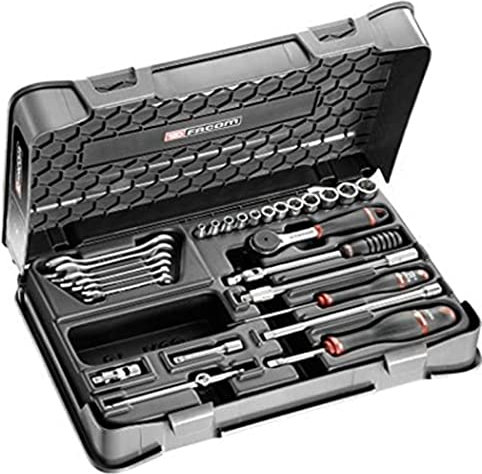 FACOM R.430BP Coffret de Douille Clé 6 Pans, Multicolore, 1/4, Set de 27 Pièces