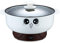 ele ELEOPTION 4-in-1 Multifunction Electric Skillet Non-Stick Stainless Steel Hot Pot Noodles Rice Cooker Steamed Egg Soup Pot Mini Heating Pan Cooking Fried (Electric Skillet, 3.6L(Diameter 26CM))
