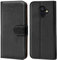 Verco Handyhülle für Galaxy J6 2018 Hülle, Klapphülle für Samsung Galaxy J6 2018 Tasche PU Leder Flip Case Brieftasche - Schwarz