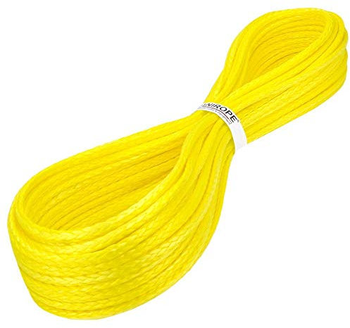 Kanirope® Dyneema Seil PRO 16mm 50m Gelb 12-fach geflochten SK78 verstreckt beschichtet
