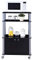 COSTWAY Desserte Micro-Onde à roulettes, Chariot de Cuisine，Meuble de Rangement 2 Niveaux d'étagères Ouvertes et d'Armoires, 60x39,5x92,85cm