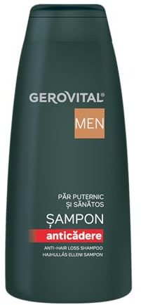 Gerovital Men Anti-Haarausfall-Shampoo für Männer mit Procapil und Apigenin – Stärkendes Shampoo für schwaches Haar, fördert das Haarwachstum, beugt Haarausfall vor, 400 ml