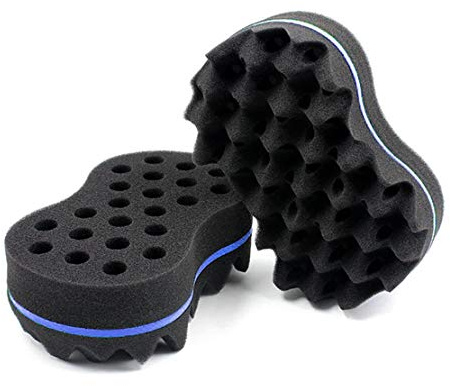Szaerfa 2PCS Hair Twist Schwammbürste, Dread Sponge Dreading Wave Twisting Schaum Afro Barber Curl Schwamm Wave Haarpflegewerkzeug für Frauen Männer Jungen Mädchen