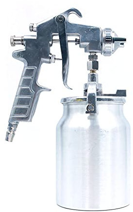 ANCLLO 2.0mm Nozzle Air Compressor Paint Spray Gun Car Truck Sprayer 1000ml DIY Tool with 3 adjustment knobs