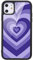 MAYCARI for iPhone 11 Pro Case Abstract Purple Love Pattern Design Hard Back Case with Soft TPU Bumper for Girls Children Women Protective Phone Case for iPhone 11 Pro