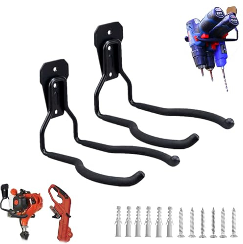 Falezern 2 pcs Metal String Trimmer Hanger Wall Holder for Hang Weed Eater