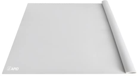 Extra große Silikonmatte, 91,4 x 61 cm, hitzebeständige Matte für Küchenarbeitsplattenschutz, Dicke Platzsets, waschbare Silikonmatten für Küchentheke, Esstischmatte, Grau Sapid