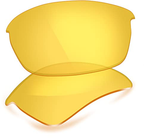 ThunderClap Polycarbonate Lenses Replacement for Oakley Flak Jacket Sunglasses - Crystal Yellow Anti-Fog