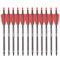 NIKA ARCHERY 7,5 Zoll Armbrustschrauben Carbonpfeile mit 2 Flügeln für Cobra System R9 Bogenjagd, 12er Pack