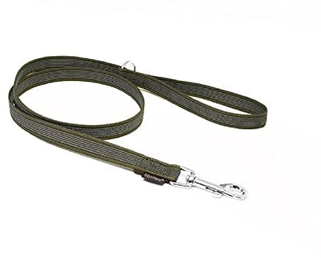 Mystique® Gummierte Leine 20mm mit Handschlaufe Standard Karabiner (2m, Khaki)