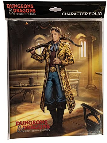 Ultra PRO - Dungeons & Dragons: Honor Among Thieves Character Folio with Stickers Ft. Hugh Grant - Organize & Store your Notes, Character Sheets, & D&D Spell cards, Includes Two 9-Pocket Pages