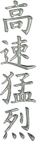 carstyling XXL 3D-Chrome-Sticker Fast and The Furious 205 x 55 mm