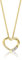 OROVI Damen Goldschmuck, Gold Kette mit Herzanhänger und Diamanten 0.05 ct, Collier 9 Karat (375) Gelbgold 45 cm …