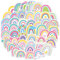 Apomoons 50 Pcs Funny Stickers,Cute Decals,Waterproof Stickers,Vinyl Aesthetic Stickers for Suitcase,Guitar,Pad,Laptop Stickers Water Bottle Stickers (Rainbow)