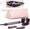 DXIA Waterproof Hairdryer Dryer Storage Bag, Hairdryer PU Leather Case Portable Travel Sleeve Bag, Organizer Portable Dustproof Storage Bag Travel Case, for Dyson Supersonic Hair Dryer (Pink)