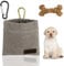 vsshe Leckerlitasche für Hunde, Freihändige Hundeleckerlitasche mit Automatischem Verschluss Futterbeutel Hundetraining Leckerlibeutel Klein Magnet Gassitasche für Katzenfutter Hundefutter Grau