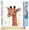 Figured'Art Peinture par Numéro Adulte avec Cadre Girafe souriante - Activité Manuelle Kit de Loisir Créatif DIY Numéro d'Art Complet Animaux - 40x50cm avec châssis en bois à monter