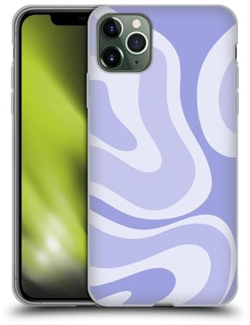 Head Case Designs Offizielle Kierkegaard Design Studio Modern Liquid Swirl Violett Kunst Soft Gel Handyhülle Hülle kompatibel mit Apple iPhone 11 Pro Max