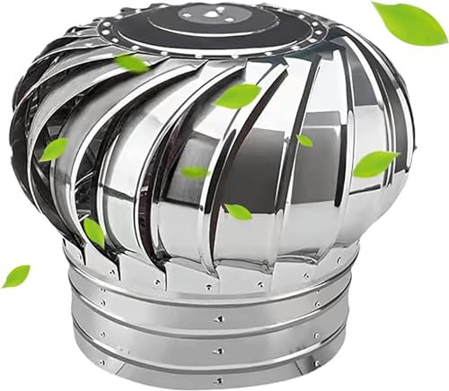 BTURYT Extractor De Humo Pivotantes Sombrero De Chimenea Las Rejillas de ventilación de Techo de turbina eólica de Metal ventilan el Escape de su casa, Garaje, gallinero, casa rodante y Granja