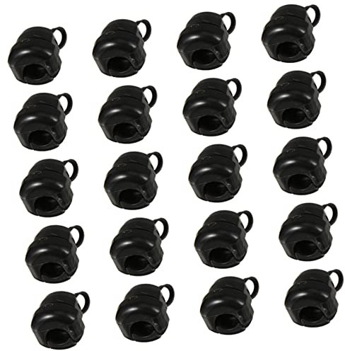 jojofuny 20pcs Black Cable Glands and Cord Connectors Strain Relief Npt Cable Gland Joints and Electrical Wire Protection