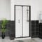 Aquariss 1100mm Bifold Shower Door 6mm Self Clean Glass Shower Enclosure Reversible Folding Shower Cubicle Door Matte Black Frame
