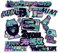 Finest Folia JDM Aufkleber Set für Auto Motorrad Helm Japan Stickerbomb japanische OEM Sticker Tuning Autoaufkleber Folie selbstklebend wetterfest R207 (Stickerbogen 8, Mit Hologramm Effekt)