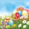 20 Servietten Ostern Farbige Ostereier im Korb als Tischdeko. Papierservietten mit Motiv. Auch für Decoupage und Serviettentechnik 33x33cm