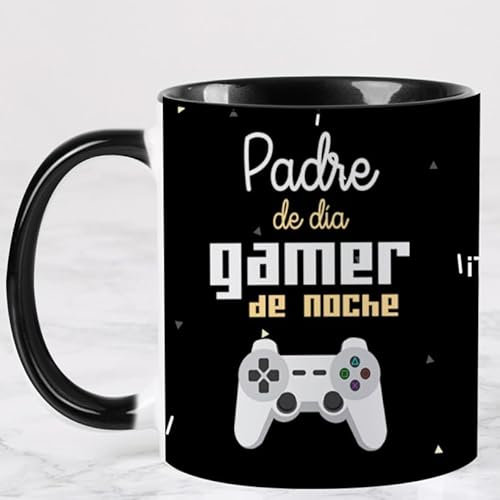 Wanapix | Taza Personalizada Día del Padre | Taza Orginal para Regalar a Papa | Tazas Graciosas | Apto Microondas y Lavavajillas | Orgullo Friki