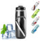ROCKBROS Trinkflasche Fahrrad 620 ml auslaufsichere Sportflasche 4 H Kühlenhalten Wasserflasche Water Bottle für Radsport, Fitness, Wandern Schwarz