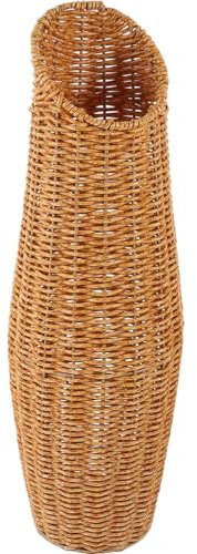 Luxshiny Boden-vase Aus Imitations-Rattan Moderne Dekovase Für Blumenarrangements Für Zuhause Und Büro Elegantes Design Für Natürliche Akzente Leicht Zu Reinigen Und Vielseitig