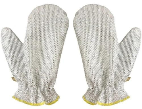 Guantes De Lavado De Alambre, Guantes De Limpieza Domésticos De Alambre Sin Alambre para Vajilla, Guantes De Lavado De Platos Reutilizables para Macetas Estufas De Estufa