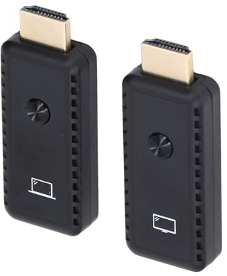 Kabelloser HDMI-Sender und -Empfänger, Kabelloser HDMI-Extender 4K Unterstützt, 3D und 1080P 60 Hz Ultra HD-Ausgang, LDS-Antenne, 100 Fuß Reichweite, für PC, Laptop, Kamera,
