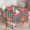 Highdi 3D Mantel Redondo con Bordes Elástica, Mantel Mesa Redonda Ajustable Protector de Mesas Redondas Manteles Antimanchas para Picnic Comedor Cocina (140cm,Flores Rojas)