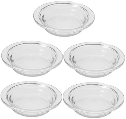 PRETYZOOM 5stücke Wax Warmer Glasteller Für Aromatherapie Transparentes Tablett Verwendung Mit Wachsschmelzern Und Ätherischen Ölen Leicht Zu Reinigen Vielseitig Einsetzbar Stilvolles