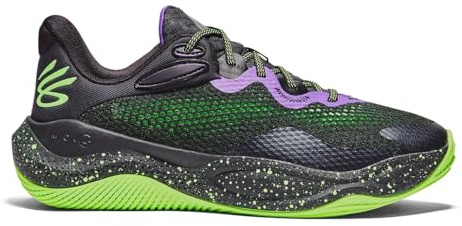 Under Armour Scarpe da ginnastica da uomo Curry Splsh24, Nero Viola Verde, 41 EU