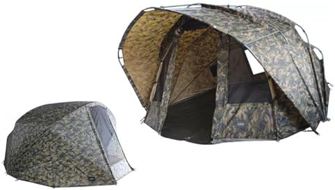 MK-Angelsport Fort Knox 2.0 Camo Dome 3,5 Mann Angelzelt inkl. Moskitonetz + Winterskin (extrem temperaturstabil)