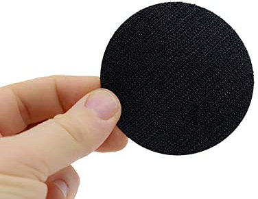 KLEBASTO Klettpunkte selbstklebend | Klettklebepunkte | Set Haken & Flausch | Klettverschlusspunkte in Profi Qualität | Klettverschluss mit hoher Verschlusskraft (Schwarz, Ø 80mm - 4 Stück)