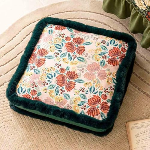 YSZBD Bodenkissen Boho、Sitzkissen Bodenkissen、Boden Sitzkissen Indoor、Floor Cushion Mat、Outdoor Bodenkissen Lounge、Stuhlkissen Waschbar Bunt(#1,45x45cm)