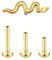 KGDUYC G23 Titan Helix Piercings Tragus Piercing Innengewinde Labret Piercing Lippenpiercing Medusa Medizinische Ohrstecker Ohr Klein Helix Tragus Conch - Schlange Gold
