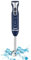Batidora de Mano, Acero Inoxidable de 800 W Cuchillas con 4 Hojas Multifunciona para Alimentos para Bebés, Sopa, Batidos, Puré, Batidora de Mano de Salsa (Azul)